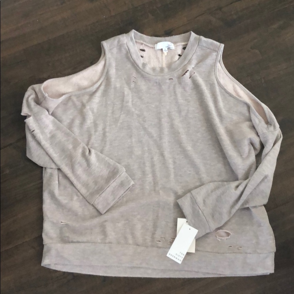 Brand New Ten Sixty Sherman Distressed Sweatshirt